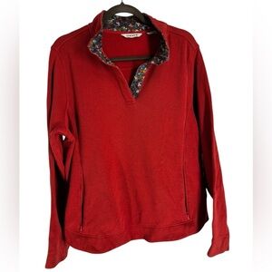 Orvis Signature Print-Trim Sweatshirt large. Orange